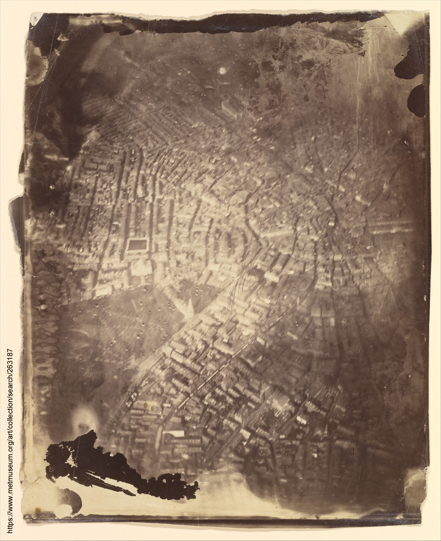 Najstarsze zachowane zdjęcie z powietrza; Boston, 1860