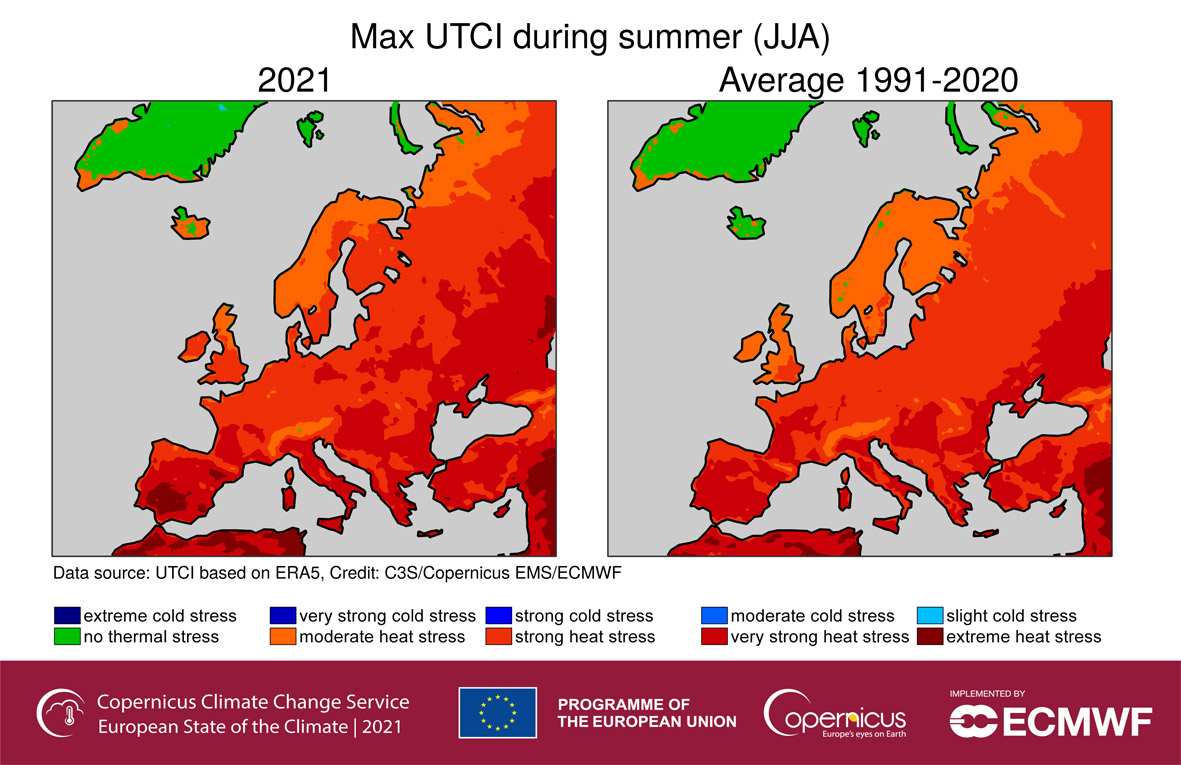 Rozkład wskaźników klimatycznych dla scenariuszy ZAME (kolor niebieski), SSP3-7.0 (kolor czerwony) i SSP1-2.6 (kolor pomarańczowy); ciemniejsze odcienie linii pokazują  uśredniony trend: a) anomalia globalnej średniej temperatury w latach 2015-2050 w odniesieniu do 2015 roku; b) różnica temperatur w latach 2040-2050 między scenariuszem ZAME i SSP3-7.0; c) średnie dzienne opady w latach 2015-2050; d) różnica 10-letnich średnich opadów w latach 2040-2050 między scenariuszem ZAME i SSP3-7.0, obszary na czerwono odpowiadają terenom, gdzie w scenariuszu ZAME występuje mniej opadów niż w SSP3-7.0.